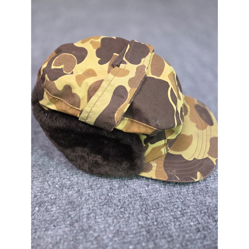 Vintage Waterproof Thinsulate Hunting Cap Mens Large Camo Hat Ear Flaps USA Made - Picture 2 of 8